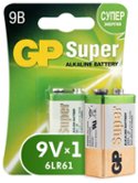 Батарейка GP Super Alkaline 9V 1604A 6LR61, 1 шт. 
