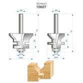 Набор фрез для изготовления вагонки (2 шт; хвостовик 8 мм) Энкор (10607) 