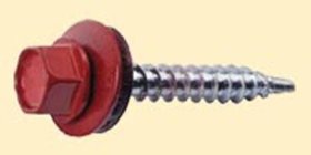 Саморез для крепления кровельных материалов 4,8х35 RAL 3011 цвет красный СтройКреп 