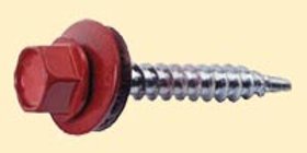 Саморез для крепления кровельных материалов 4,8х29 RAL 3011 цвет красный СтройКреп