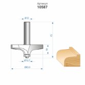 Фреза фигирейная горизонтальная (Ø 63.5х19 мм; хвостовик 12 мм) по дереву Энкор (10587)