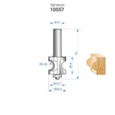 Фреза кромочная полустержневая (Ø 25,4х25.4х74 мм; хвостовик 12 мм; R6,35 мм) Энкор (10557) 