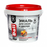 Акриловая эмаль Dali водно-дисперсионная для окон и дверей 1 кг