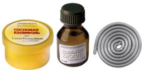 Набор для пайки припой10г канифоль20г кислота15мл FIT (60621)