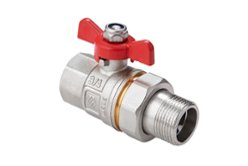 Кран шаровой MVI 3/4" FM с накидной гайкой  бабочка (BV.520.05)