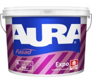 Матовая фасадная водоэмульсионная краска Eskaro Aura Expo, белая, 9 л	