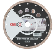 Круг алмазный KRUGO ø230x2.6x10х22.2  универсальный Турбо