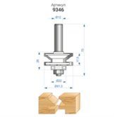 Фреза комбинированная рамочная (Ø 41,3х26мм хвостовик 12мм) по дереву Энкор (9346)