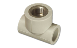 Тройник полипропиленовый комбинированный PP-R  20мм х 1/2"ВР серый FV-Plast (222020)