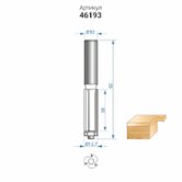 Фреза кромочная прямая (Ø 12,7х38 мм; хвостовик 12 мм) по дереву Энкор (46193)