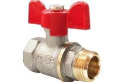 Кран шаровой  VALFEX 3/4" FM бабочка OPTIMA никелированный (VF.218.NLB1.034)