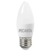 Лампа светодиодная РЕСАНТА LL-R-C37-6W-230-4K-E27 (76/1/10)