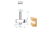 Фреза кромочная фальцевая (Ø 38,1х13 мм; хвостовик 8 мм) по дереву Энкор (46327)