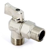 Миникран шаровой 1/2"х1/2" MM угловой никелерованный UNI-FITT (180N2000)