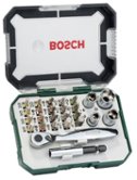 Набор вставок Bosch 26 предметов + ключ с трещоткой (2 607 017 322)