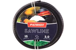 Леска для триммера Ø 3.0мм х15м Sawline квадрат Patriot (805403311)