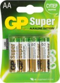 Батарейка GP Super Alkaline АА 15A LR6, 4 шт. 