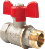 Кран шаровой  VALFEX 3/4" FM бабочка PN 40 (VF.218.NB1.034)