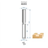 Фреза пазовая прямая прорезная (Ø 12х50 мм хвостовик 12мм) по дереву Энкор (46002)