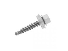 Саморез для крепления кровельных материалов 4,8х35 RAL 9003 цвет белый СтройКреп