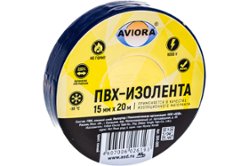 Изолента ПВХ 15мм*20м синяя Aviora