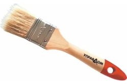 Плоская кисть Управдом 25 мм, светлая натуральная щетина, деревянная лакированная ручка (4100000577)