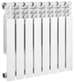Радиатор алюминиевый литой KONNER LUX 100/500, 8 секций (6128640/6008345)