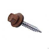 Саморез для крепления кровельных материалов 5,5х 19 RAL8017 цвет тёмно-коричневый СтройКреп