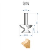 Фреза кромочная фигурная (Ø 41.3х25.4 мм; хвостовик 12 мм) по дереву Энкор (10579) 