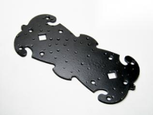 Пластина крепёжная фигурная черный матовый 180х80 мм НОЭЗ (ПКФ 180-80-SL)