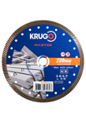 Круг алмазный KRUGO ø230x2.6x10х22.2 для железобетона, турбокромка