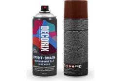 Краска Аэрозольная грунт-эмаль по ржавчине Коричневая матовая 520 мл Decorix (0106-46DX)