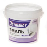 Эмаль акриловая белая глянцевая Оптимист Е306 1кг  