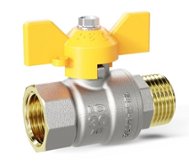 Кран шаровой для газа  1/2" FM бабочка LD (LD 47.352.15)