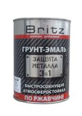 Грунт-эмаль по ржавчине Белая 3в1 Люкс БРИЦ 0.9кг 