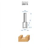 Фреза пазовая прямая (Ø 16x19мм хвостовик 8мм ) по ДСП Энкор (28015)