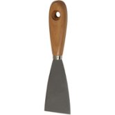 Стальной шпатель с деревянной ручкой КЕДР 80 мм (26198)