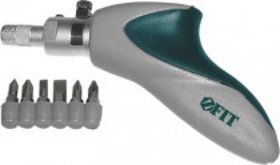 Реверсивная пистолетная отвертка Профи 6 бит FIT HQ (56430) 