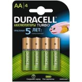 Аккумуляторные батареи Duracell HR6-4BL 2400mAh/2500mAh предзаряженные 4шт Б0014863 
