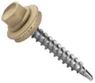 Саморез для крепления кровельных материалов 4,8х29 RAL1014 цвет слоновая кость СтройКреп 