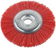 Щетка для УШМ Ø 22,2/x100мм дисковая нейлон Fit (38791)