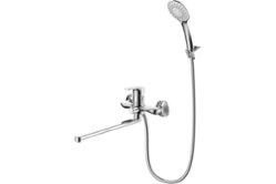 Смеситель для ванны Milardo Rora с длинными изливом, глянцевый хром RORSB00M10