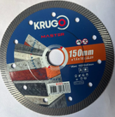 Круг алмазный KRUGO ø150x1,5x10х22 по твёрдым материалам ультратонкий турбо