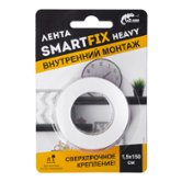 Сверхсильная монтажная лента W-con SmartFix HEAVY, 15мм x1.5м, прозрачная (SFV1515T)