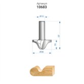Фреза кромочная фигурная (Ø 38х19 мм; хвостовик 12 мм) по дереву Энкор (10683) 