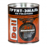Грунт-эмаль по ржавчине Dali 3 в 1 молотковая серая 2 л