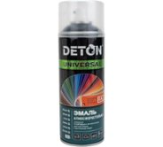 Аэрозольная универсальная эмаль DETON черная, глянцевая RAL 9017 UNIVERSAL 520 мл (DTN-A46787)