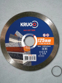 Круг алмазный KRUGO ø125x1,8x10х22 бетон сплошная кромка