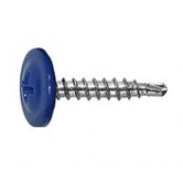 Саморез с прессшайбой RAL 5005 синий сверло СтройКреп 4,2х16мм  