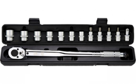 Динамометрический ключ с набором головок Berger BG-13STW, 1/2", 28-210Нм